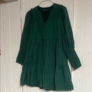 Pomander Place Forest Green Smocked Dress